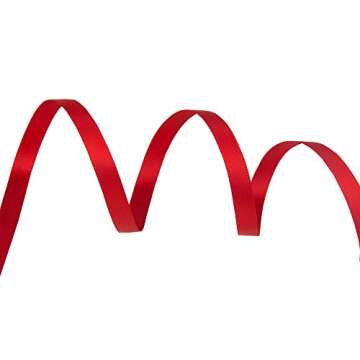 Premium Double Faced Red Satin Ribbon - 50 Yards