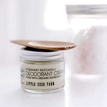 Little Seed Farm All Natural Deodorant Cream – Rosemary Patchouli, 2.4oz