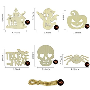 DIY Halloween Wooden Ornaments Craft Kit for Kids