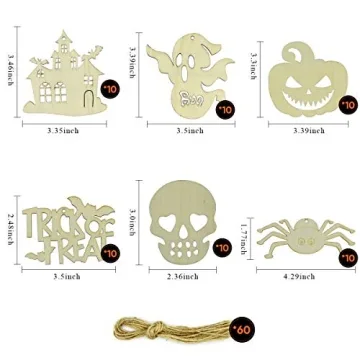 DIY Halloween Wooden Ornaments Craft Kit for Kids