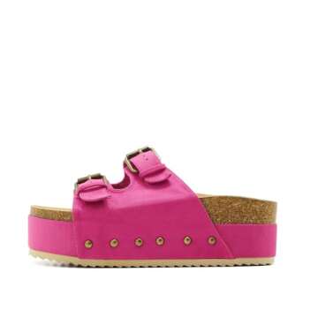 ATBELL Women's Cork Footbed Flatform Sandals Comfort Platform Slides Sandal with Dual Buckled Straps...