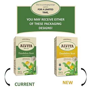 Sip Pure Wellness with Alvita Organic Dandelion Root Herbal Tea - 24 Tea Bags