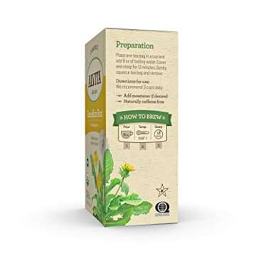 Alvita Organic Dandelion Root Herbal Tea - Premium Quality