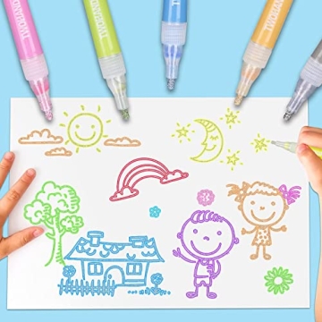 YISAN Glitter Markers: 12 Colors for Creative Crafting