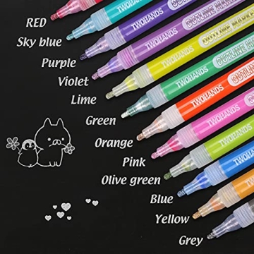 YISAN Glitter Markers: 12 Colors for Creative Crafting