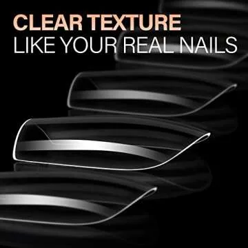 AILLSA Short Square Nail Tips - 504pcs Clear Soft Nail Tips Full Cover Gel Nails Tips Pre-shaped Acr...