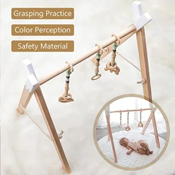 DILIMI Wooden Baby Gym - Adjustable & Stylish Play Decor