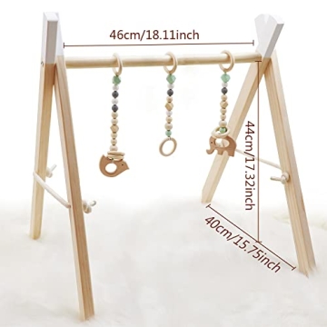 DILIMI Wooden Baby Gym - Adjustable & Stylish Play Decor