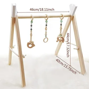 DILIMI Wooden Baby Gym - Adjustable & Stylish Play Decor