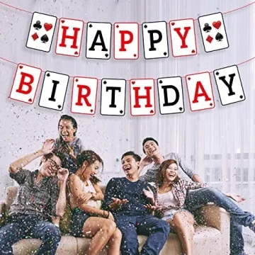 Casino Happy Birthday Banner - Perfect for Celebrations