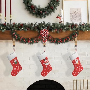 Acrridi Stocking Hangers for Mantel, 4 Pcs Adjustable Fireplace Holder