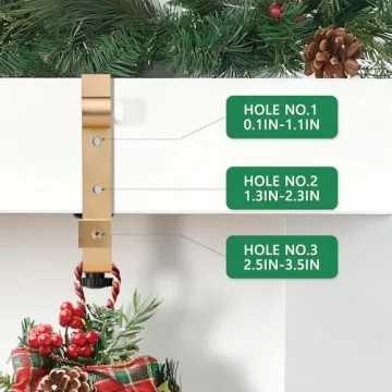 Adjustable Acrridi Stocking Hangers for Easy Holiday Decor
