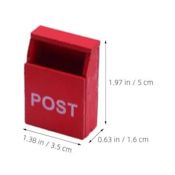 Toyvian 1:12 Scale Mini Mailbox Toy, Dollhouse Wooden Postbox Miniature Newspaper Ornaments Mini Envelope Model Dollhouse Furniture Accessories