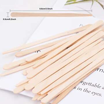 1200Pcs Eyebrow Wax Sticks Wood Waxing Sticks Wax Spatula Applicator for Body Hair Eyebrow Lip Nose ...