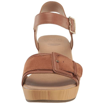 Dr. Scholl's Shoes Womens Felicity Too Block Heel Sandal Honey Brown 11 M