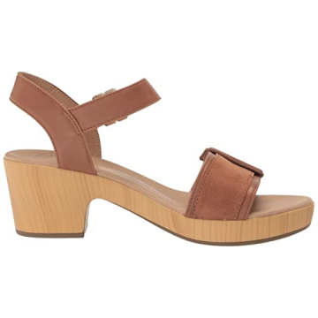 Dr. Scholl's Shoes Womens Felicity Too Block Heel Sandal Honey Brown 11 M