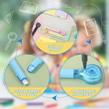 10 Pack Correction Tape Pen Correctional Tape Ink Corrector Tape Correction Tape Eraser for School Office Supplies, 0.2 x 236 Inch