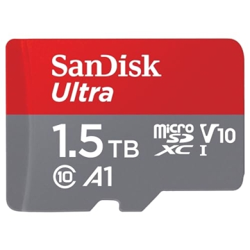 SanDisk 1.5TB Ultra microSDXC UHS-I Memory Card with Adapter - Up to 150MB/s, C10, U1, Full HD, A1, ...