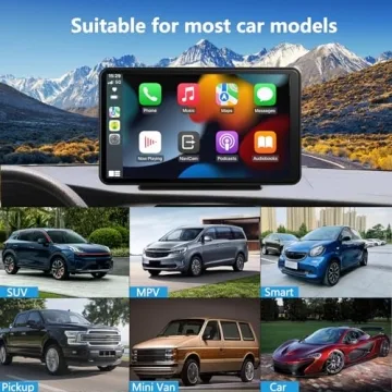 Wireless CarPlay Android Auto 7 Inch Touch Screen Car Stereo