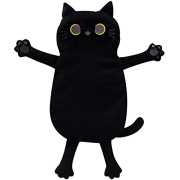 Microwave Heating Pad for Pain Relief - Adorable Black Cat Design