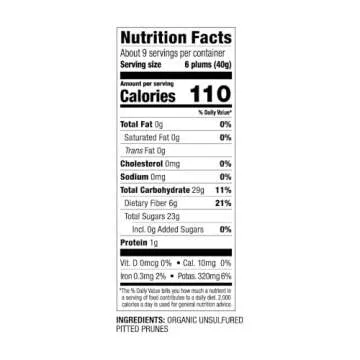 Made In Nature Organic Dried Plums, 13 Ounce (Pack of 1) – Vegan Snack, Non-GMO, Unsulfured, Gluten Free, Kosher