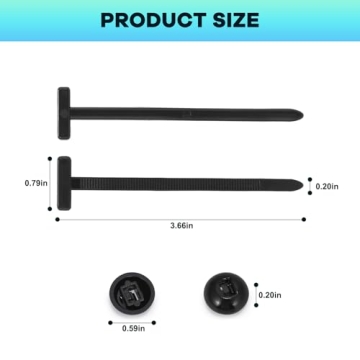 200Pcs Nylon Universal Cable Tie Buckle, Ziplock Pro Car Button Grip Ziptie Lock Clips, Strap Style ...