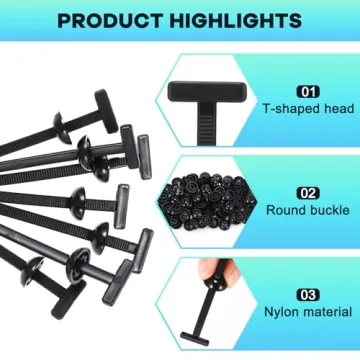 Durable 200Pcs Nylon Universal Cable Tie Buckle for All