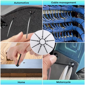 Durable 200Pcs Nylon Universal Cable Tie Buckle for All