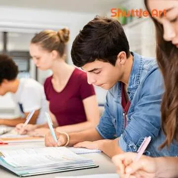 Shuttle Art Retractable Pastel Shifting Gel Ink Pens, 15 Pack Black Ink Pens, Cute Pens 0.5mm Fine Point Soft Aesthetic Barrel for Smooth Writing Journaling Taking Notes School Office Home