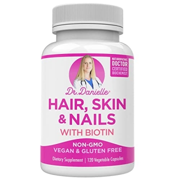 Doctor Danielle Hair Skin and Nails Vitamins for Women and Men – Biotin 5000 mcg Supplement for He...