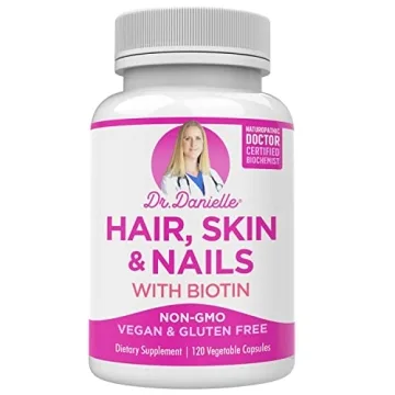 Doctor Danielle Hair Skin and Nails Vitamins for Women and Men – Biotin 5000 mcg Supplement for He...