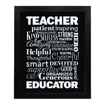 The Perfect Teacher Inspirational Home Decor Quotes, Quote Wall Decor, Religious Wall Decor, Wall Art for Living Room, Decorations for Home, Wall Art Scripture, Home Decorations, Unframed - 8x10