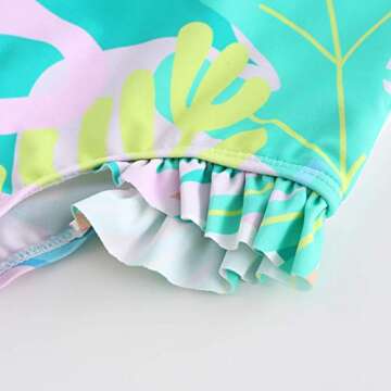 Toddler Girls One Piece Swimsuits Long Sleeve Bathing Suits UPF 50+/Sun Protection Rash Guard Shirts 4T