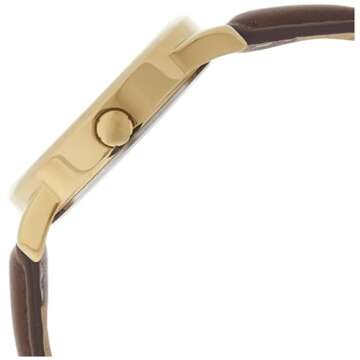 Timex Men's TW2P75800 Easy Reader 38mm Brown/Gold-Tone/Cream Leather Strap Watch