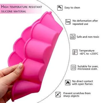 Meiyouju 2 Pack Flower Shape Silicone Cake Pans