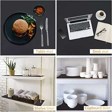 Non-Adhesive Waterproof Kitchen Shelf Liners for Drawers