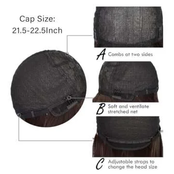 ENTRANCED STYLES Black Bob Wig with Bangs, Short Black Wig for Women Straight Bob Wigs Heat Resistant Synthetic wig Mia Wallace Cleopatra Cospaly Daily Party Use 12”