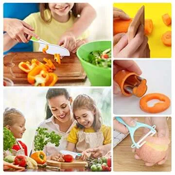 Safe Kids Kitchen Knife Set with Cutting Board and Apron