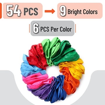 Mr. Pen Rainbow Balloons - 54 Pack of 12 Inch Colorful Fun