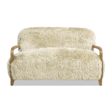 Luxury Sheepskin Loveseat - Jennifer Taylor Home Enchante
