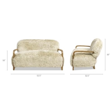 Luxury Sheepskin Loveseat - Jennifer Taylor Home Enchante