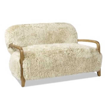 Luxury Sheepskin Loveseat - Jennifer Taylor Home Enchante