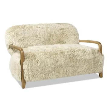 Luxury Sheepskin Loveseat - Jennifer Taylor Home Enchante