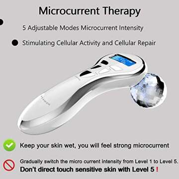 4D Microcurrent Face Massager Roller – Rechargeable Electric Device for Anti-Aging and Skin Care