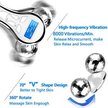 4D Microcurrent Face Massager for Anti-Aging & Relaxation