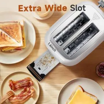 Aigostar Retro Toaster with Extra Wide Slots and 6 Settings