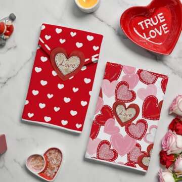 Artoid Mode Valentine's Kitchen Towels Set of 2 Decorative