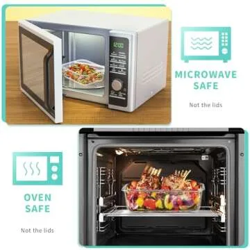 Skroam Glass Meal Prep Containers - Airtight, Stylish & Durable