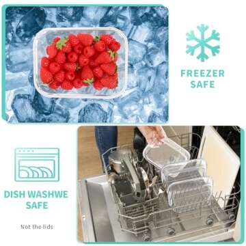 Skroam Glass Meal Prep Containers - Airtight, Stylish & Durable