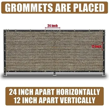 Outdoors Brown Mesh Shade Net for Privacy Screen